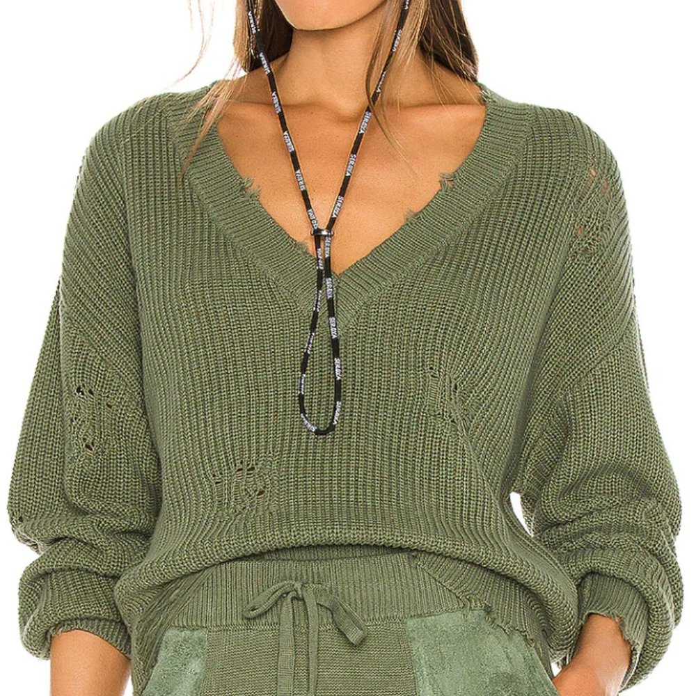 SER.OY.A Distressed Knit Sweater